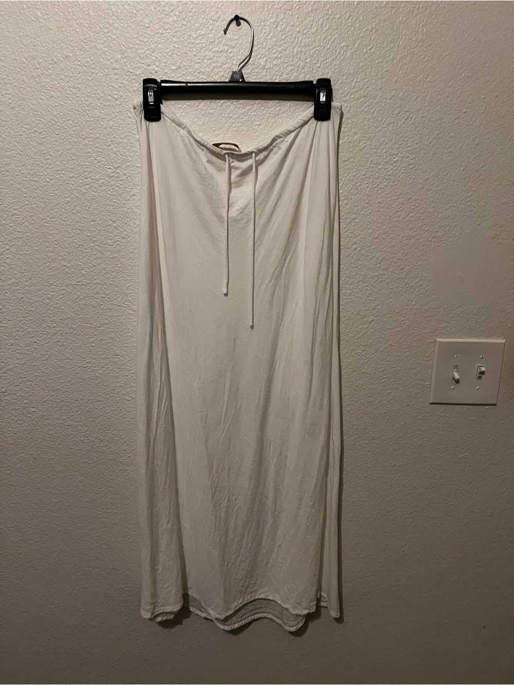 Mango MNG Cream Drawstring Maxi Skirt with Relaxed Silhouette